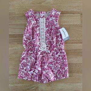 Pink Tropical Romper NWT